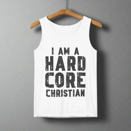 Hardcore Christian Tank Top | Unisex Garment-Dyed Tee for Events, Summer, Gifts, Christian Gatherings, Faith Celebrations