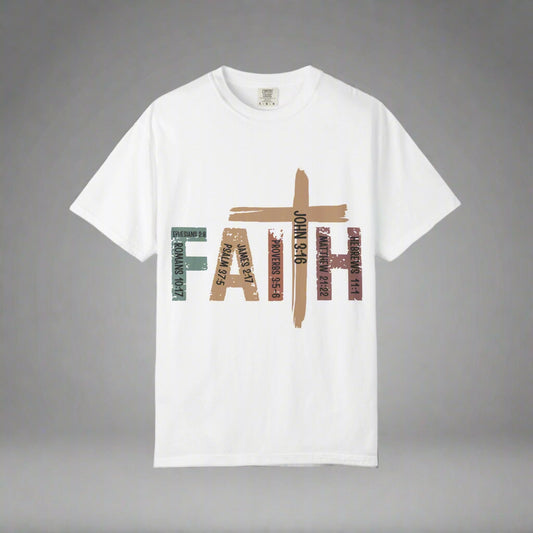 Garment-Dyed Faith T-Shirt | Unisex Spiritual Tee, Christian Apparel, Everyday Wear, Gift for Believers, Inspirational Fashion