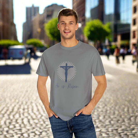 He is Risen Christian T-shirt | Faith-Based Apparel, Inspirational Gifts, Easter Celebration Wear, Unisex Religious Tee