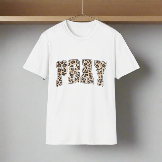 Leopard Print Play T-Shirt, Trendy Casual Wear, Unisex Softstyle Tee, Gift for Her/Him, Summer Shirt, Animal Print Fashion