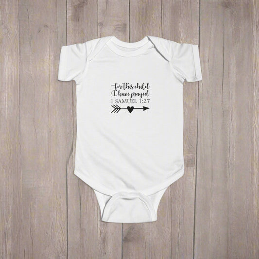 Sweet Infant Bodysuit with Inspiring Verse, Baby Shower Gift, Newborn Outfit, Religious Baby Wear, Cute Baby Clothes