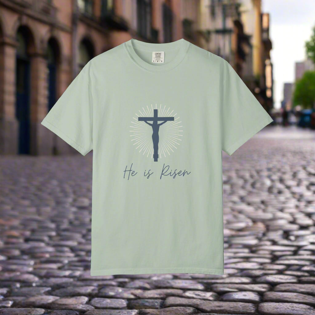 He is Risen Christian T-shirt | Faith-Based Apparel, Inspirational Gifts, Easter Celebration Wear, Unisex Religious Tee