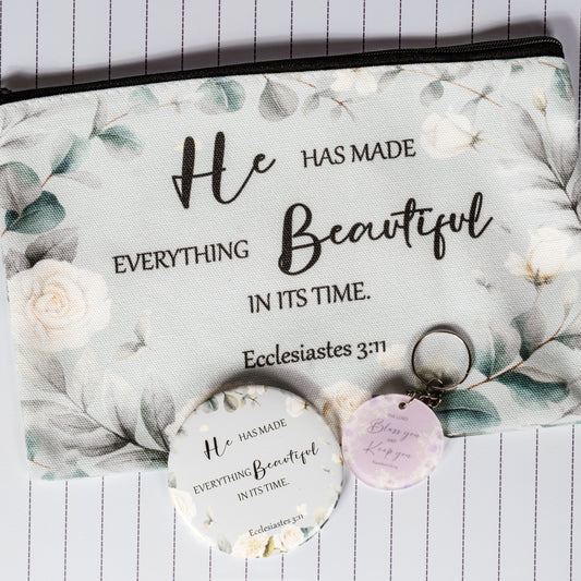 Christian Make up Bags, Keychain and Mini Mirror